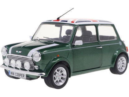 Rover Mini Cooper Sport British Racing Green and Union Jack Roof 1997 1:18 Scale Diecast Car – Solido-Solido-Diecast Model Centre