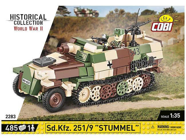 SD.KFZ.251/9 Half-Track WWII (485 pcs) Cobi Brick Build Kit-Cobi-Diecast Model Centre
