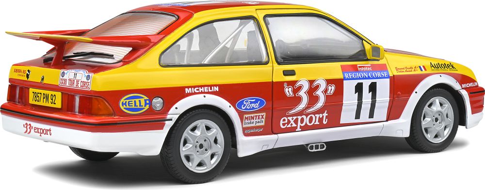 Ford Sierra Cosworth #11 Auriol/Occelli Tour De Corse 1987 Modèle réduit Solido 1:18