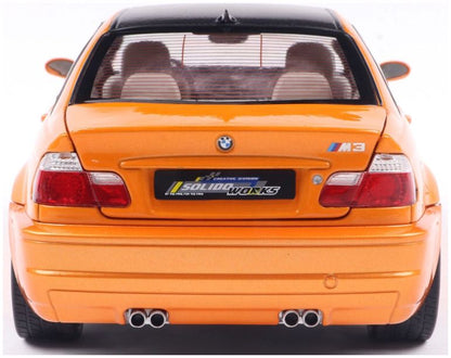BMW E46 M3 Coupe Solido Works Orange 2000 1:18 Scale Solido Diecast Model Car