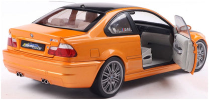 BMW E46 M3 Coupe Solido Works Orange 2000 1:18 Scale Solido Diecast Model Car