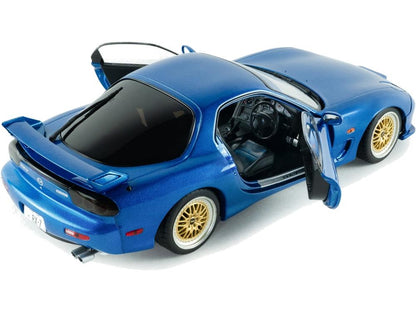 Mazda RX7 FD3S Innocent Blue Mica 1999 Coche a Escala 1:18 Modelo de Fundición Solido
