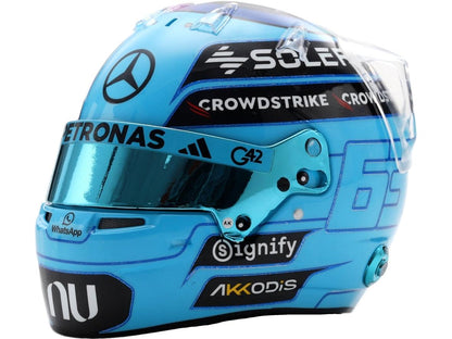 Casco de resina Spark réplica del casco de George Russell de F1 2026 a escala 1:5