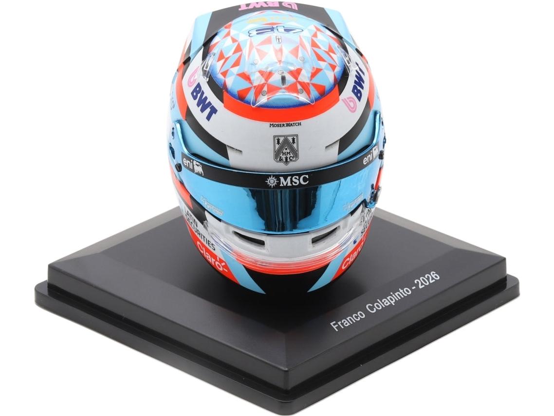 Franco Colapinto F1 2026 Casco 1:5 Escala Réplica de Resina Spark