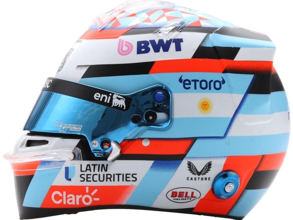 Franco Colapinto F1 2026 Casco 1:5 Escala Réplica de Resina Spark