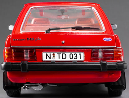 Ford Escort Mk3 Ghia 1981 Rot LHD Modellauto 1:18 Sun Star Diecast