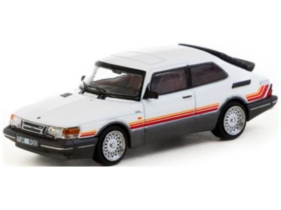 Saab 900 Turbo White w/Decoration 1:64 Scale Tarmac Works Diecast Model Car-Tarmac Works-Diecast Model Centre