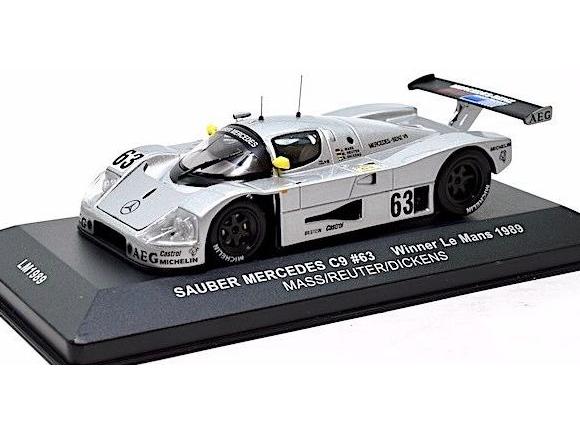 Sauber Mercedes C9 #63 24h Le Mans 1989 - Mass/Reuter/Dickens 1:43 Scale IXO Diecast Model Car-IXO-Diecast Model Centre