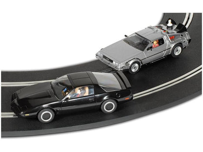 Scalextric 1980s TV - Back to the Future vs Knight Rider Race Standard Analogue Set 1:32 Scale-Scalextric-Diecast Model Centre