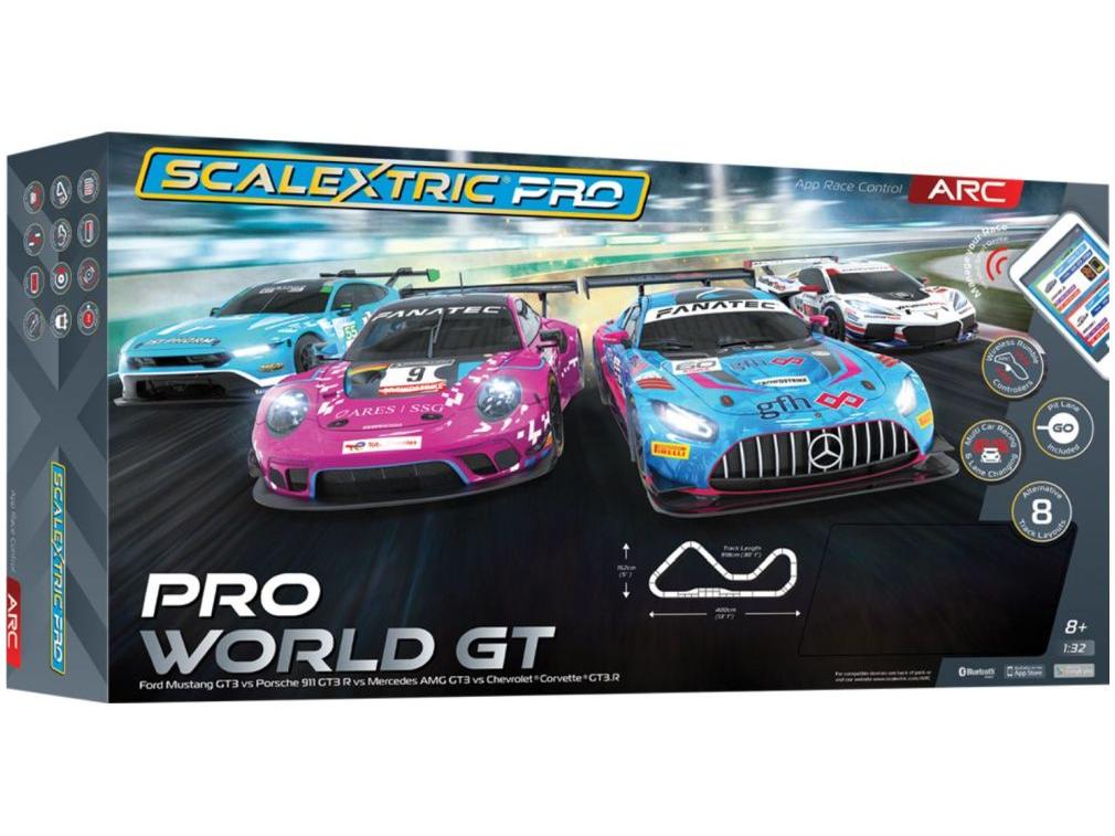 Scalextric Pro World GT Race Set 1:32 Scale Scalextric Slot Racing Set