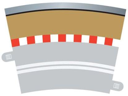 Scalextric Single Lane Radius 3 Curve Outer Borders 22.5 x 4-Scalextric-Diecast Model Centre