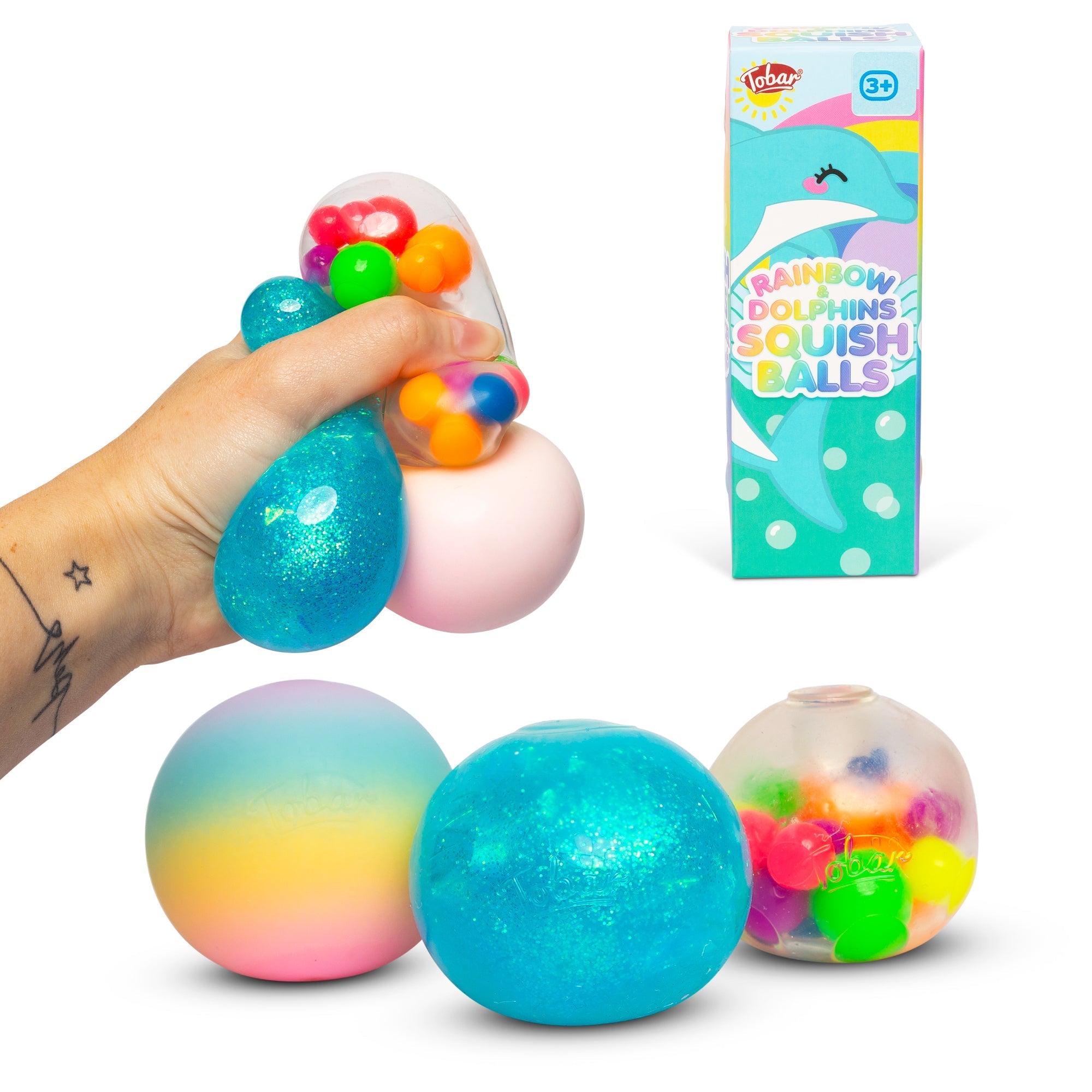 Scrunchems Dolphin 3Pk Diddy Squish Balls-Diecast Model Centre-Diecast Model Centre