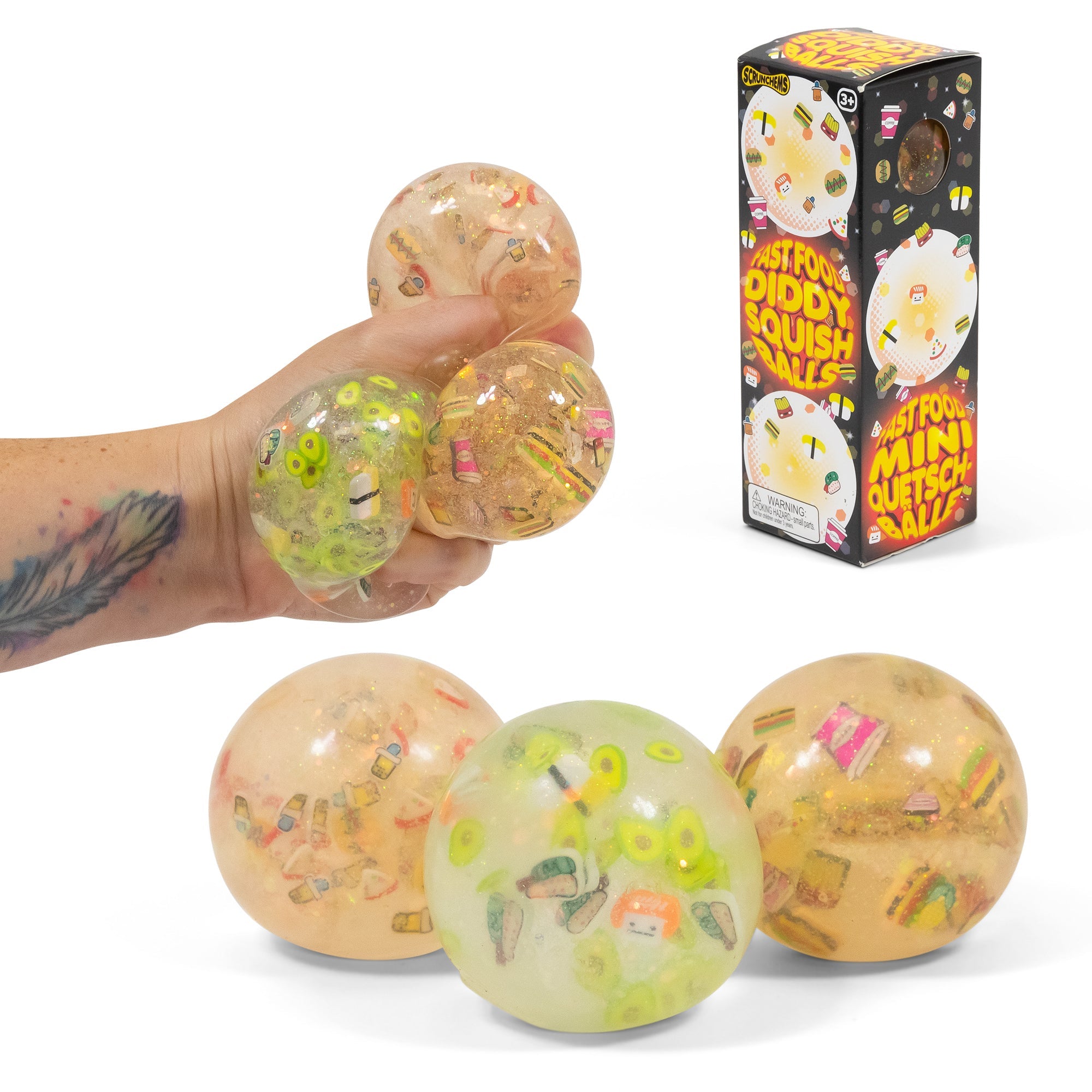 Scrunchems Fast Food Diddy Squish Balls - 3Pk-Diecast Model Centre-Diecast Model Centre