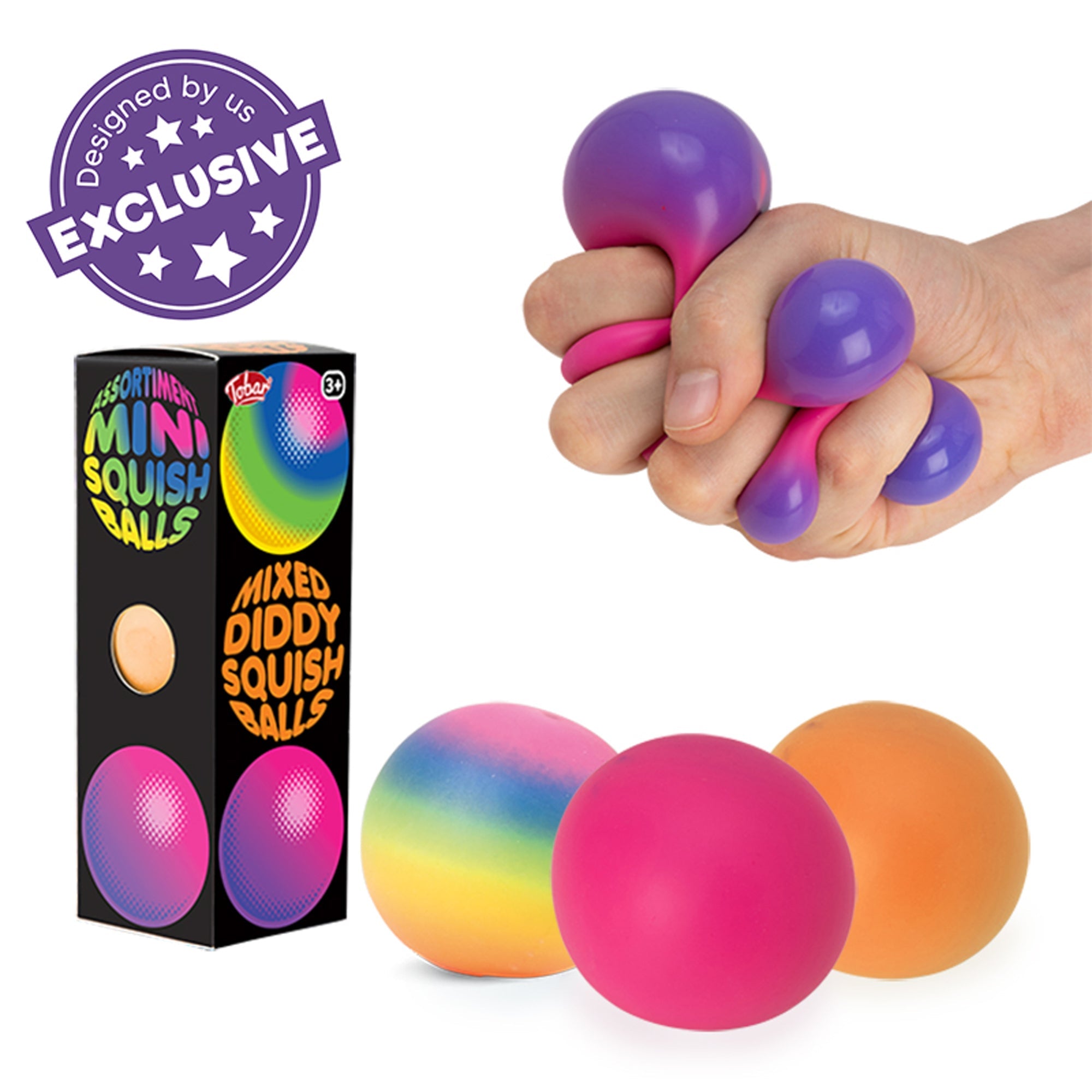 Scrunchems Mixed Diddy Squish Balls - 3Pk-Diecast Model Centre-Diecast Model Centre