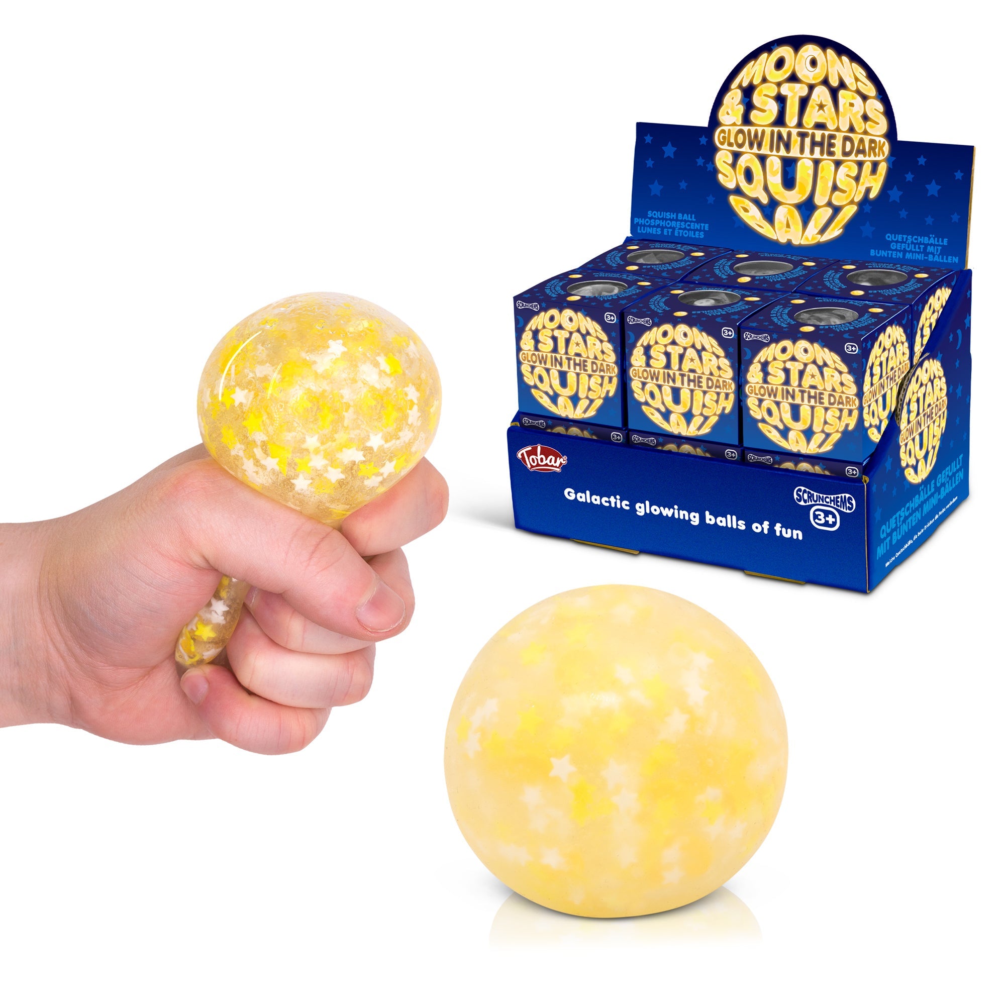 Scrunchems Moons And Stars Glow In The Dark Squish Ball-Diecast Model Centre-Diecast Model Centre