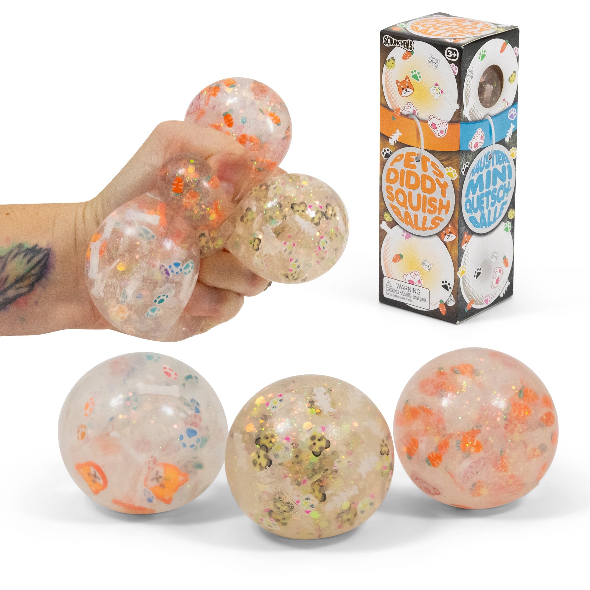 Scrunchems Pets Diddy Squish Ball - 3Pk-Diecast Model Centre-Diecast Model Centre