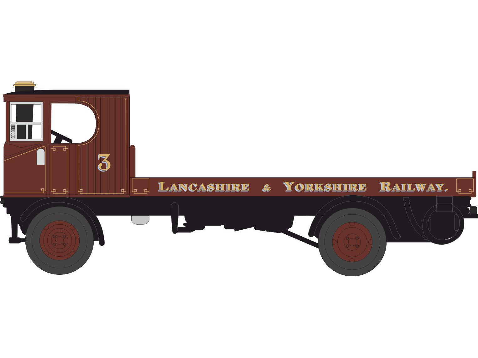 Sentinel Flatbed Lancashire and Yorkshire Railway - 1:76 Scale Diecast Model Truck-Oxford Diecast-Diecast Model Centre