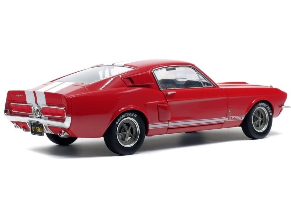 Shelby GT500 Candy Apple Red/White Stripes 1967 1:18 Scale Diecast Car – Solido-Solido-Diecast Model Centre