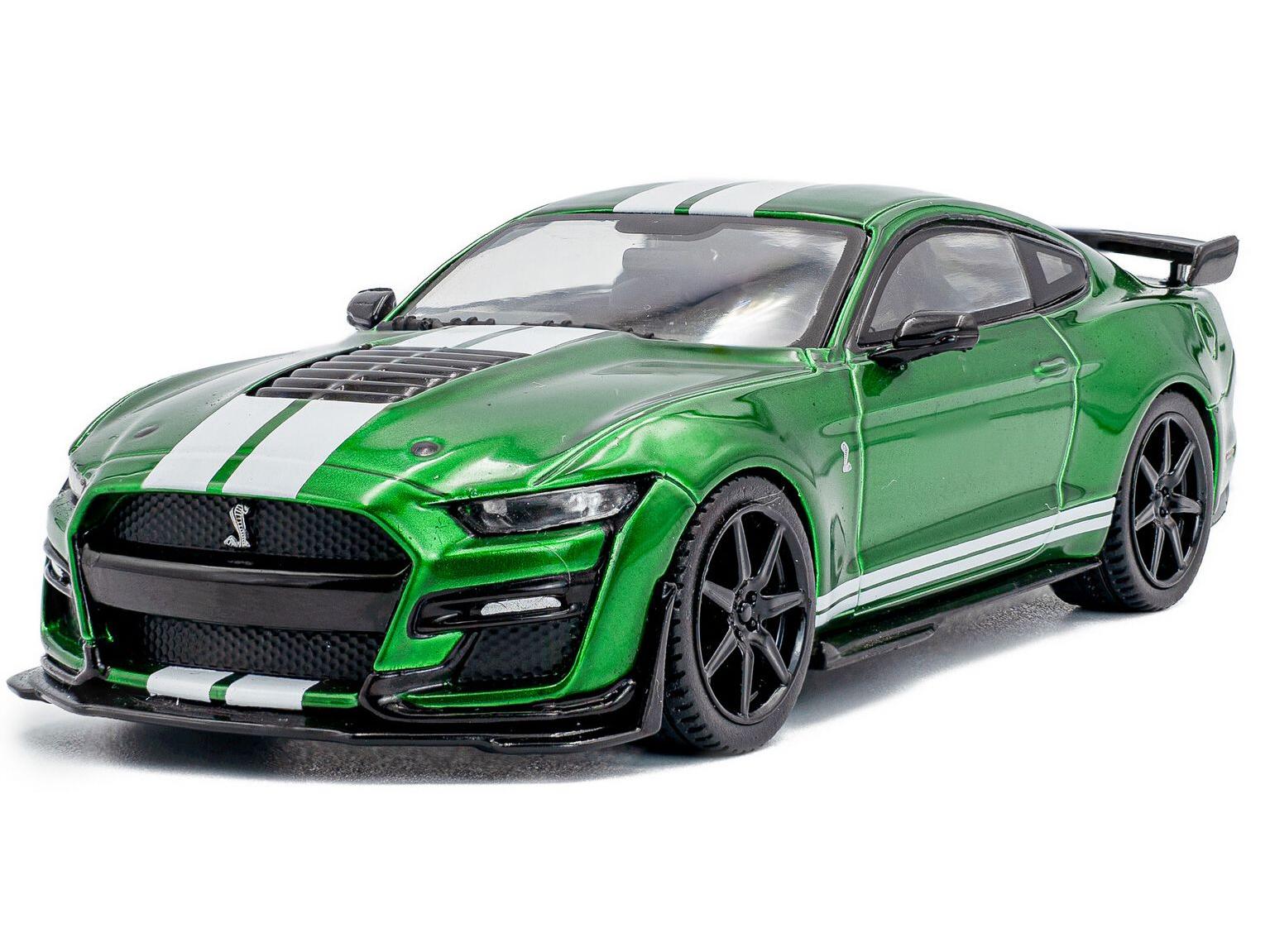 Shelby Mustang GT500 Eruption Green Metallic w/White Stripes 2020 1:43 Scale Solido Diecast Model Car-Solido-Diecast Model Centre