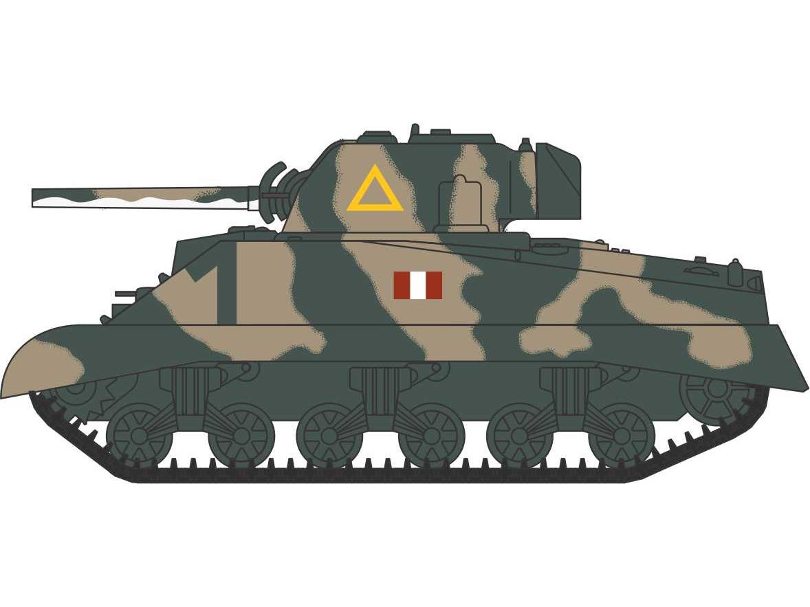 Sherman MkIII 17th/21st Lancers 6th Arm. Div. Tunisia 1:76 Scale Oxford Diecast Model-Oxford Diecast-Diecast Model Centre