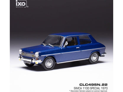 Simca 1100 Special Metallic Blue 1970 1:43 Scale IXO Diecast Model Car-IXO-Diecast Model Centre