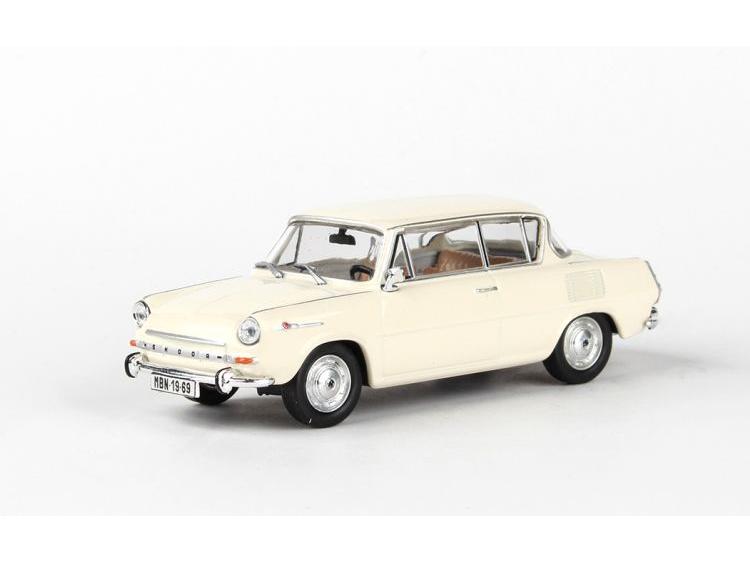 Skoda 1100MBX 1969 Ivory 1:43 Scale Abrex Diecast Model Car-Abrex-Diecast Model Centre