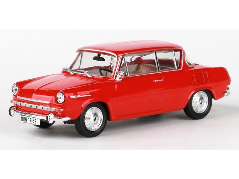 Skoda 1100MBX 1969 Orange Red 1:43 Scale Abrex Diecast Model Car-Abrex-Diecast Model Centre