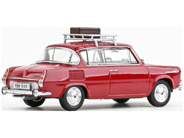Skoda 1100MBX 1969 Ruby Red 1:43 Scale Abrex Diecast Model Car-Abrex-Diecast Model Centre