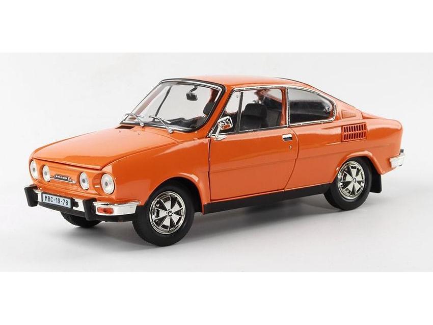 Skoda 110R Coupe 1980 Orange 1:18 Scale Abrex Diecast Model Car-Abrex-Diecast Model Centre
