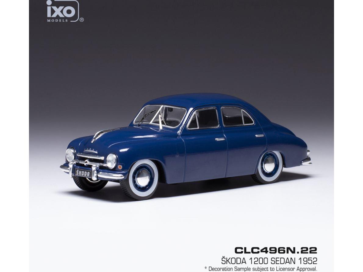 Skoda 1200 Blue 1952 1:43 Scale IXO Diecast Model Car-IXO-Diecast Model Centre