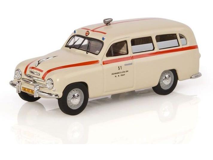 Skoda 1201 1956 Ambulance 1:43 Scale Abrex Diecast Model-Abrex-Diecast Model Centre