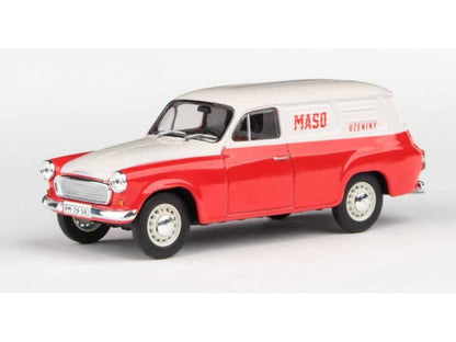 Skoda 1202 Panel Van 1965 Meat + Sausages 1:43 Scale Abrex Diecast Model-Abrex-Diecast Model Centre