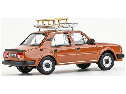 Skoda 120L 1984 Cinnamon Brown 1:43 Scale Abrex Diecast Model Car-Abrex-Diecast Model Centre
