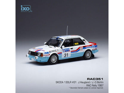 Skoda 130 L #31 RAC Rallye 1987 J.Haugland /J.-O-Bohlin 1:43 Scale IXO Diecast Model Car-IXO-Diecast Model Centre