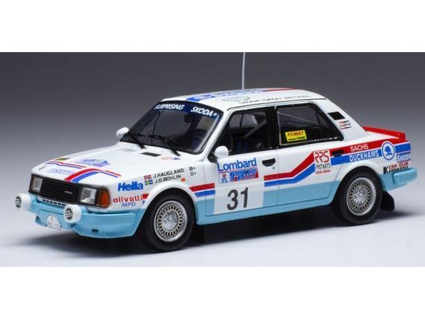 Skoda 130 L #31 RAC Rallye 1987 J.Haugland /J.-O-Bohlin 1:43 Scale IXO Diecast Model Car-IXO-Diecast Model Centre