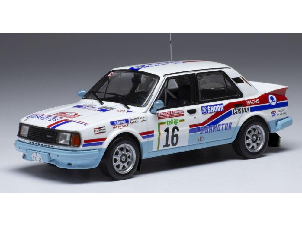 Skoda 130 LR #16 Rallye Sanremo 1986 L.Krecek/B.Motl 1:43 Scale IXO Diecast Model Car-IXO-Diecast Model Centre