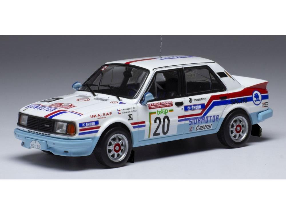 Skoda 130 LR #20 Rallye Sanremo 1986 S.Kvaizar/J.Janecek 1:43 Scale IXO Diecast Model Car-IXO-Diecast Model Centre