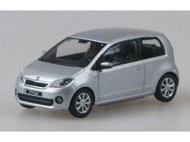 Skoda Citigo 3-door 2011 Brilliant Silver Metallic 1:43 Scale Abrex Diecast Model Car-Abrex-Diecast Model Centre