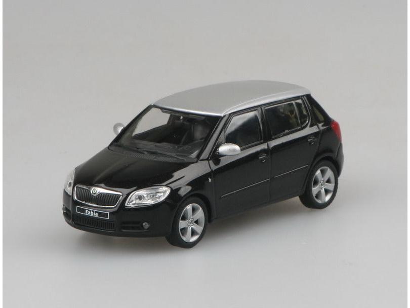Skoda Fabia II 2006 Magic Black Metallic 1:43 Scale Abrex Diecast Model Car-Abrex-Diecast Model Centre