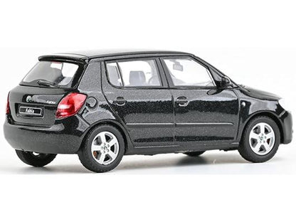Skoda Fabia II 2006 Magic Black Metallic 1:43 Scale Diecast Car – Abrex-Abrex-Diecast Model Centre