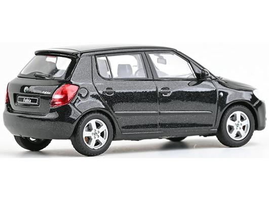 Skoda Fabia II 2006 Magic Black Metallic 1:43 Scale Diecast Car – Abrex-Abrex-Diecast Model Centre