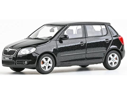 Skoda Fabia II 2006 Magic Black Metallic 1:43 Scale Diecast Car – Abrex-Abrex-Diecast Model Centre