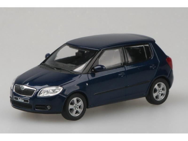 Skoda Fabia II 2006 Storm Blue Metallic 1:43 Scale Abrex Diecast Model Car-Abrex-Diecast Model Centre