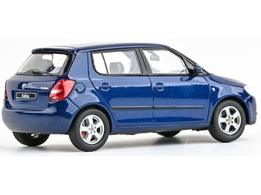 Skoda Fabia II 2006 Storm Blue Metallic 1:43 Scale Diecast Car – Abrex-Abrex-Diecast Model Centre