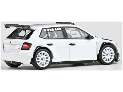 Skoda Fabia III FL Rally2 Evo 2019 White (V1) 1:43 Scale Diecast Model Car – Abrex-Abrex-Diecast Model Centre