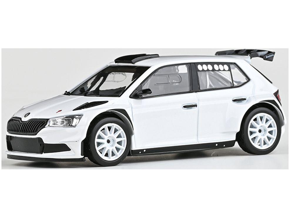 Skoda Fabia III FL Rally2 Evo 2019 White (V1) 1:43 Scale Diecast Model Car – Abrex-Abrex-Diecast Model Centre