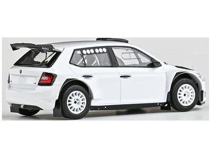 Skoda Fabia III FL Rally2 Evo 2019 White (V2) 1:43 Scale Diecast Model Car – Abrex-Abrex-Diecast Model Centre