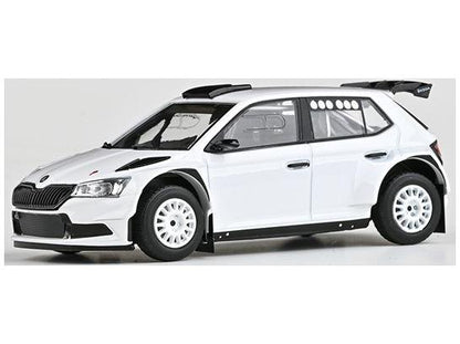 Skoda Fabia III FL Rally2 Evo 2019 White (V2) 1:43 Scale Diecast Model Car – Abrex-Abrex-Diecast Model Centre