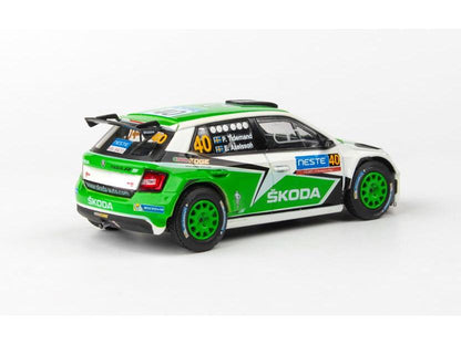 Skoda Fabia III R5 2015 Neste Oil Rallye Finland 2015 #40 Tidemand Axelsson 1:43 Scale Abrex Diecast Model Car-Abrex-Diecast Model Centre