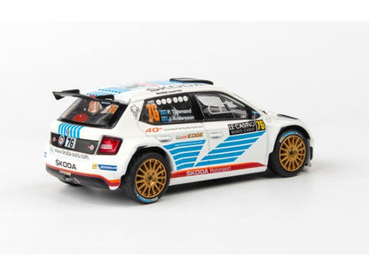 Skoda Fabia III R5 2015 Rallye Monte Carlo 2017 #76 Tidemand Andersson 1:43 Scale Abrex Diecast Model Car-Abrex-Diecast Model Centre